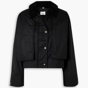 BURBERRY Corduroy-trimmed cotton-gabardine jacket